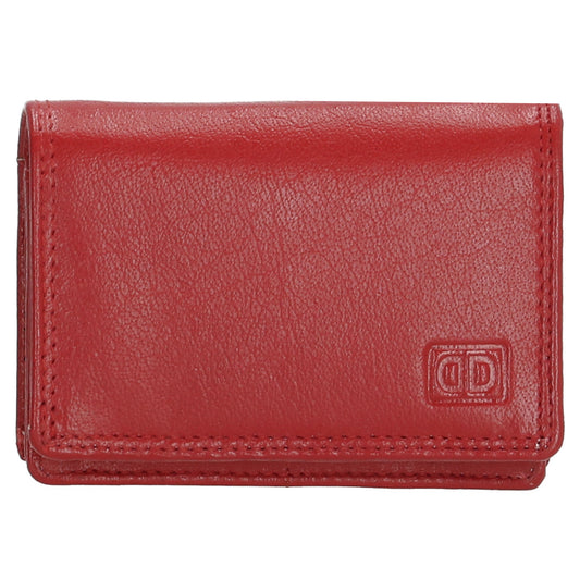 Minibörse im Querformat in Rot aus Leder - leder-accessoires.com