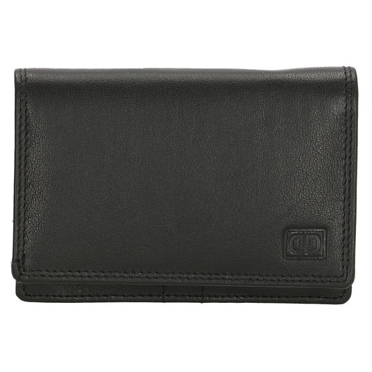 Lederbörse 13x9cm im Querformat in Schwarz mit RFID - leder-accessoires.com