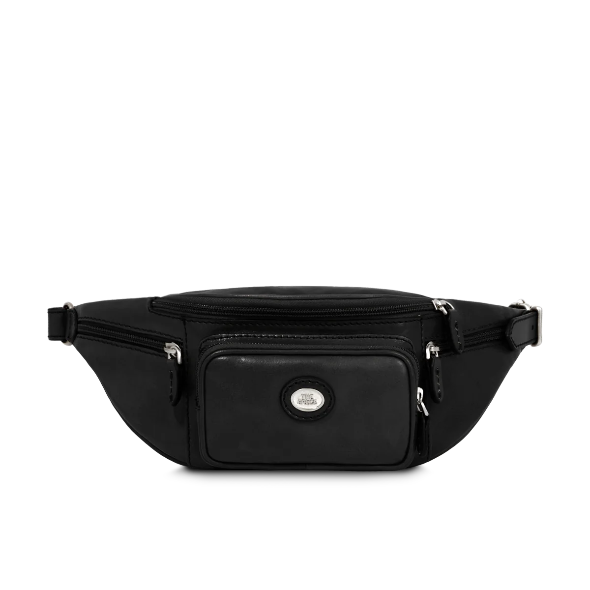 Gürteltasche| Bodybag The Bridge 42 x 13,5cm in Schwarz mit Reißverschluss - leder-accessoires.com