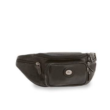 Gürteltasche| Bodybag The Bridge 42 x 13,5cm in Schwarz mit Reißverschluss - leder-accessoires.com