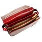 Umhängetasche|Satteltasche 25 x 18cm in Rot aus Leder