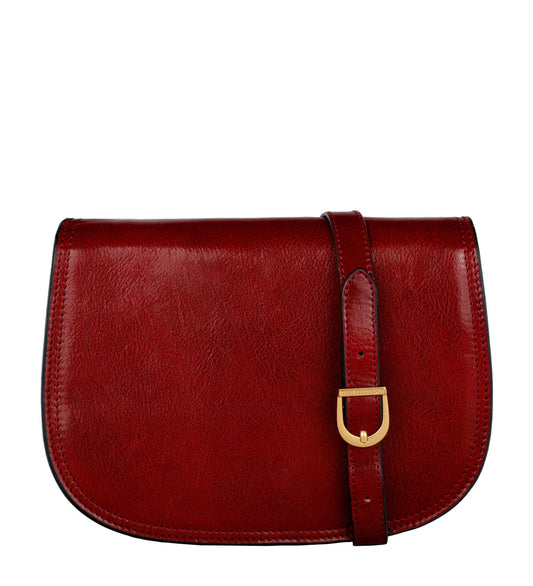Satteltasche|Crossover 25 x 18cm in Rot aus Leder - leder-accessoires.com