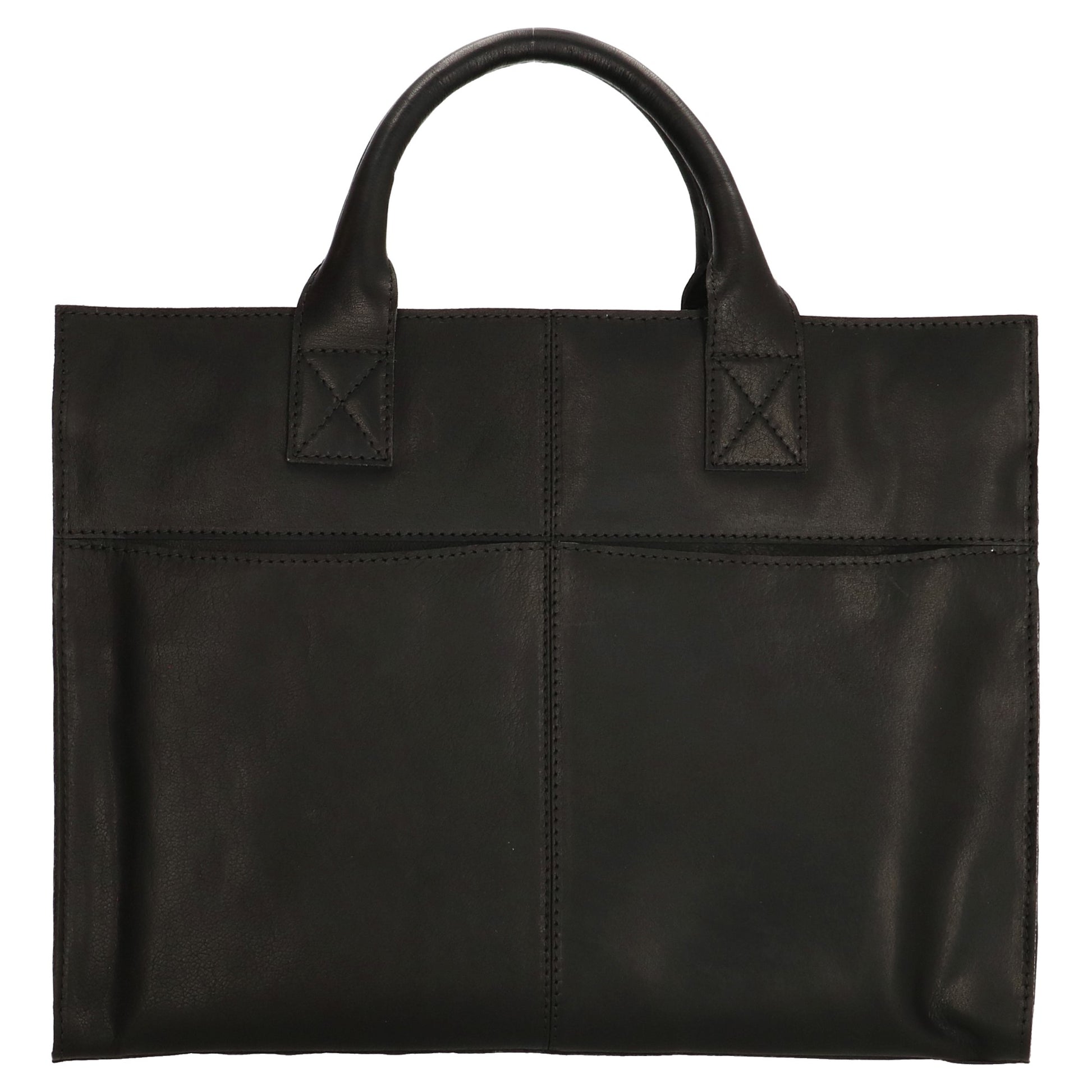 Wickeltasche in Schwarz 40 x 31cm mit Zubehör aus Leder - leder-accessoires.com