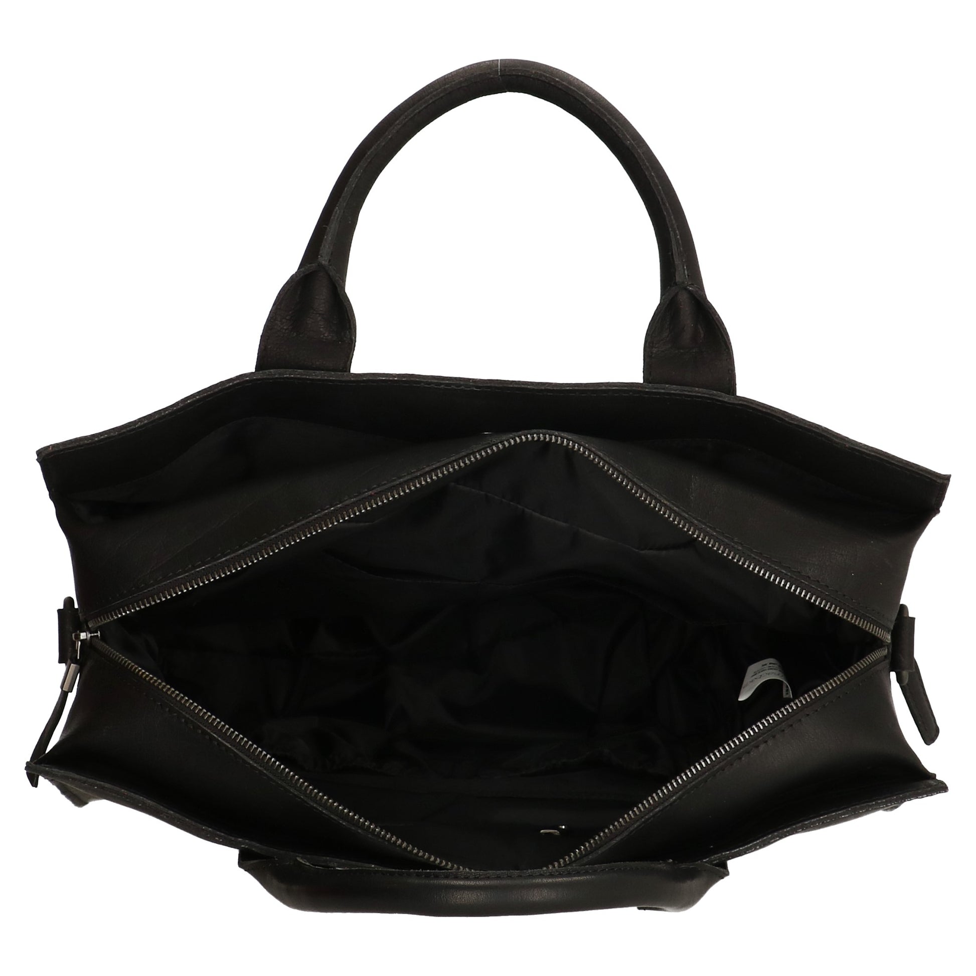 Wickeltasche in Schwarz 40 x 31cm mit Zubehör aus Leder - leder-accessoires.com