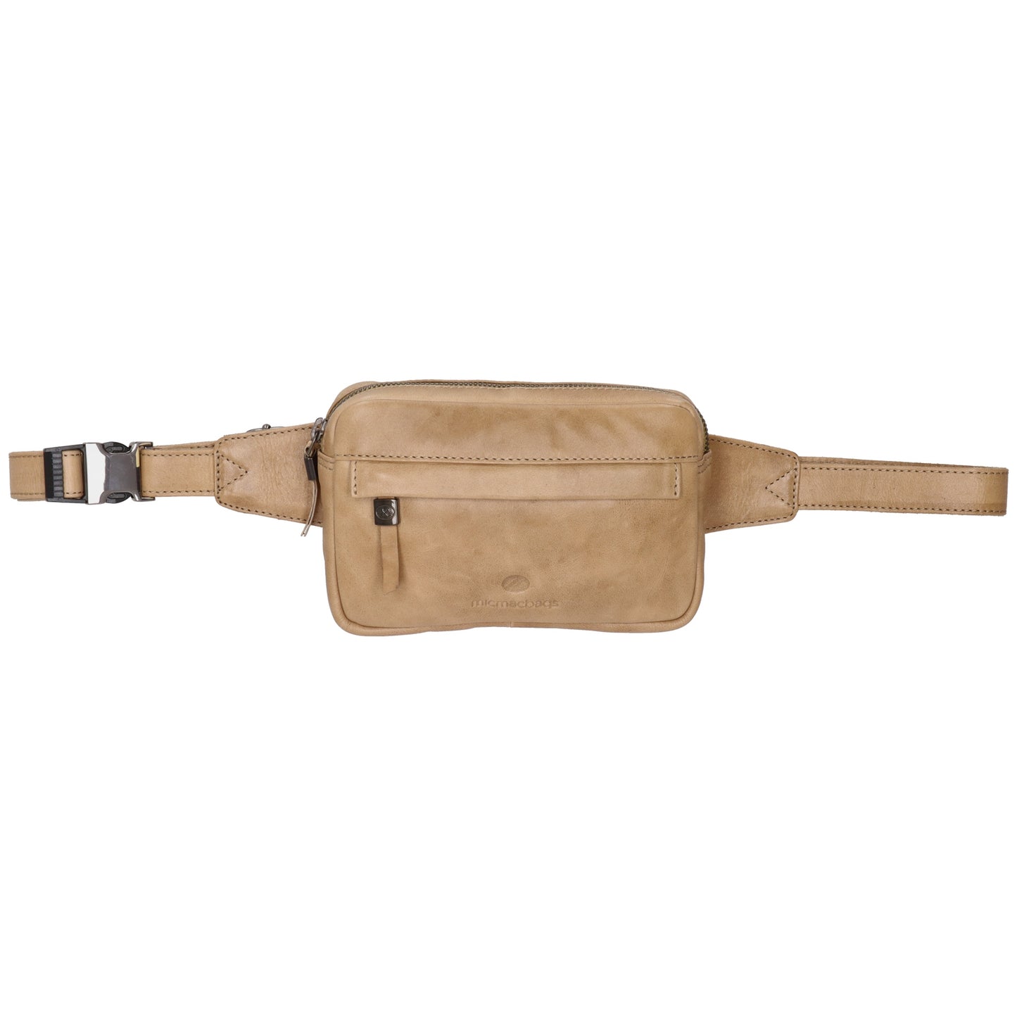 Bodybag|Gürteltasche 19x12cm in Taupe aus Leder