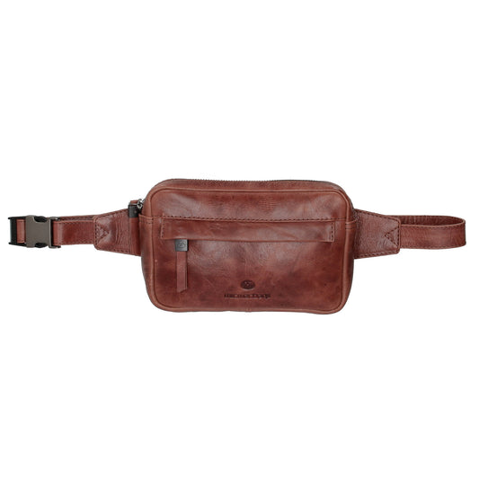 Bodybag|Gürteltasche 19x12cm in Cognac aus Leder