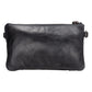 Umhängetasche| Mini Bag 20,5 x 12cm in Dunkelblau aus Leder mit Vortasche