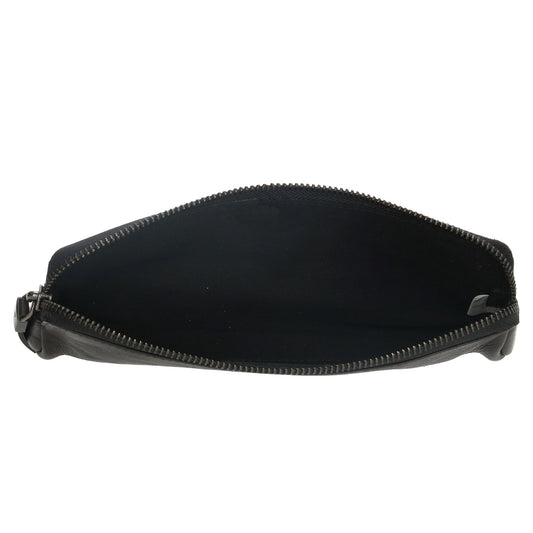 Stiftetui-| mäppchen 22 x 8cm in Schwarz aus Leder - leder-accessoires.com