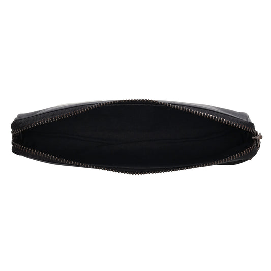 Stiftetui-| mäppchen 22 x 8cm in Dunkelblau aus Leder - leder-accessoires.com