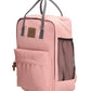Business-|Schulrucksack mit Vortasche und Kurzgriff in Rosa
