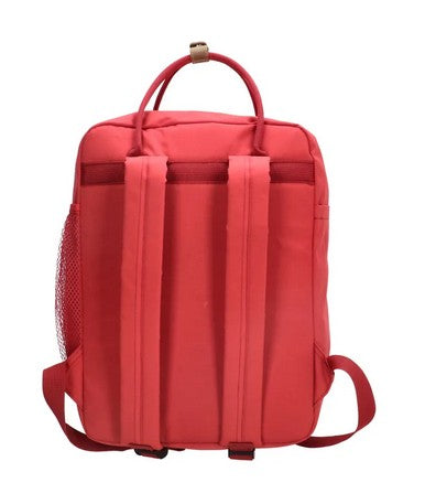 Business-|Schulrucksack mit Vortasche und Kurzgriff in Rot