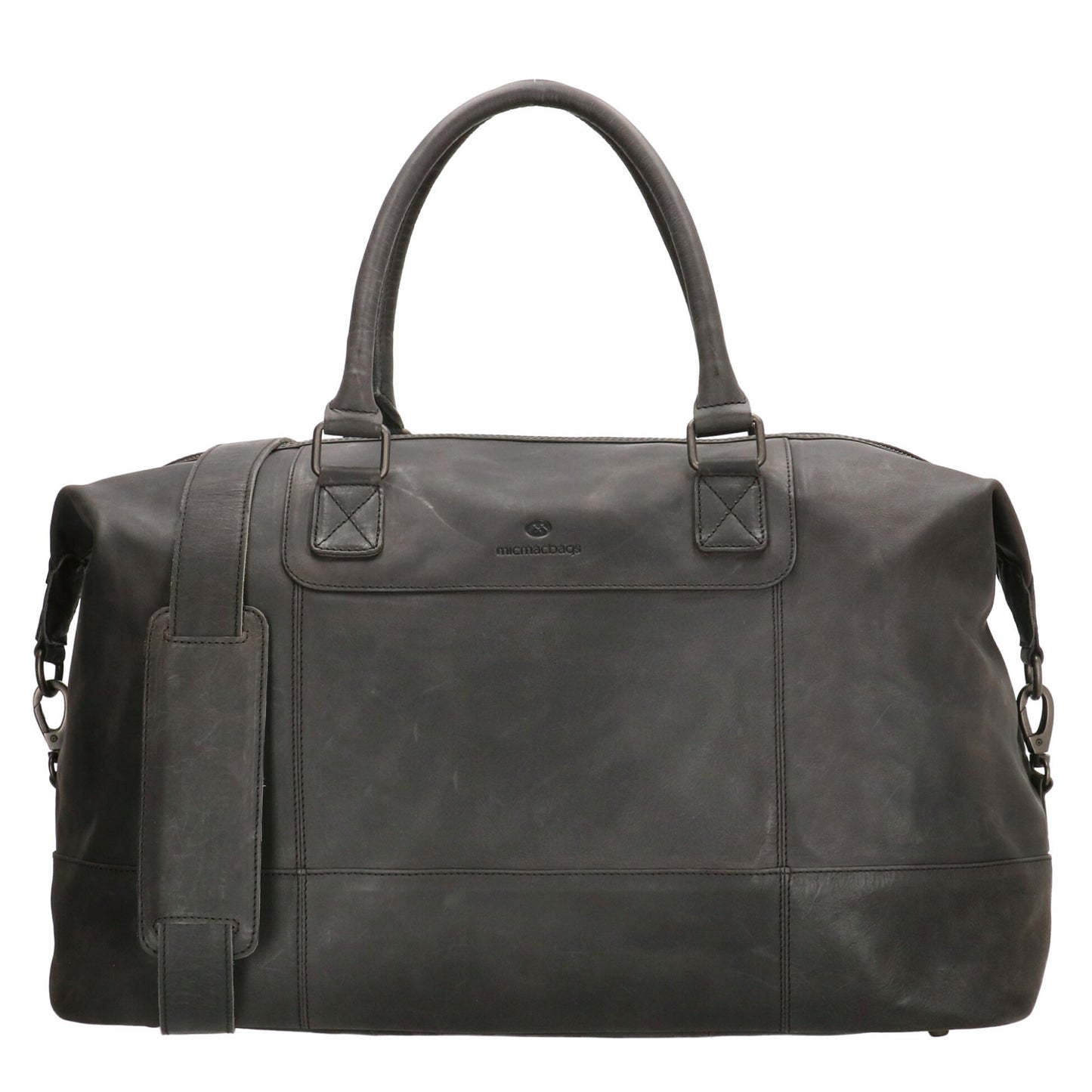 Reisetasche 52 x 32 in Schwarz aus Leder