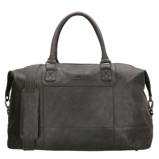 Reisetasche 52 x 32 in Schwarz aus Leder