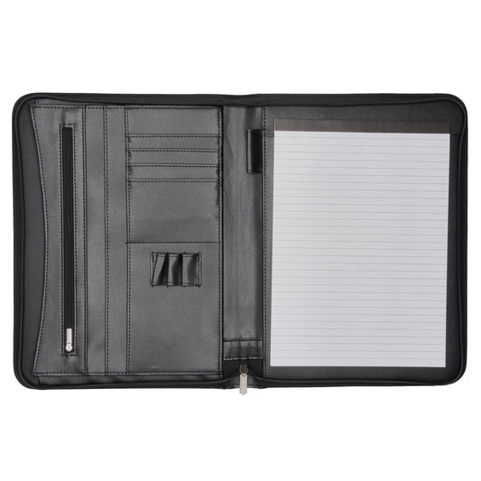 Dokumentenmappe|Organizer 27 x 35cm in Schwarz aus Leder - leder-accessoires.com