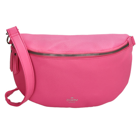 Bodybag 27,5 x 17cm in Lederoptik Rosa| Fuchsia