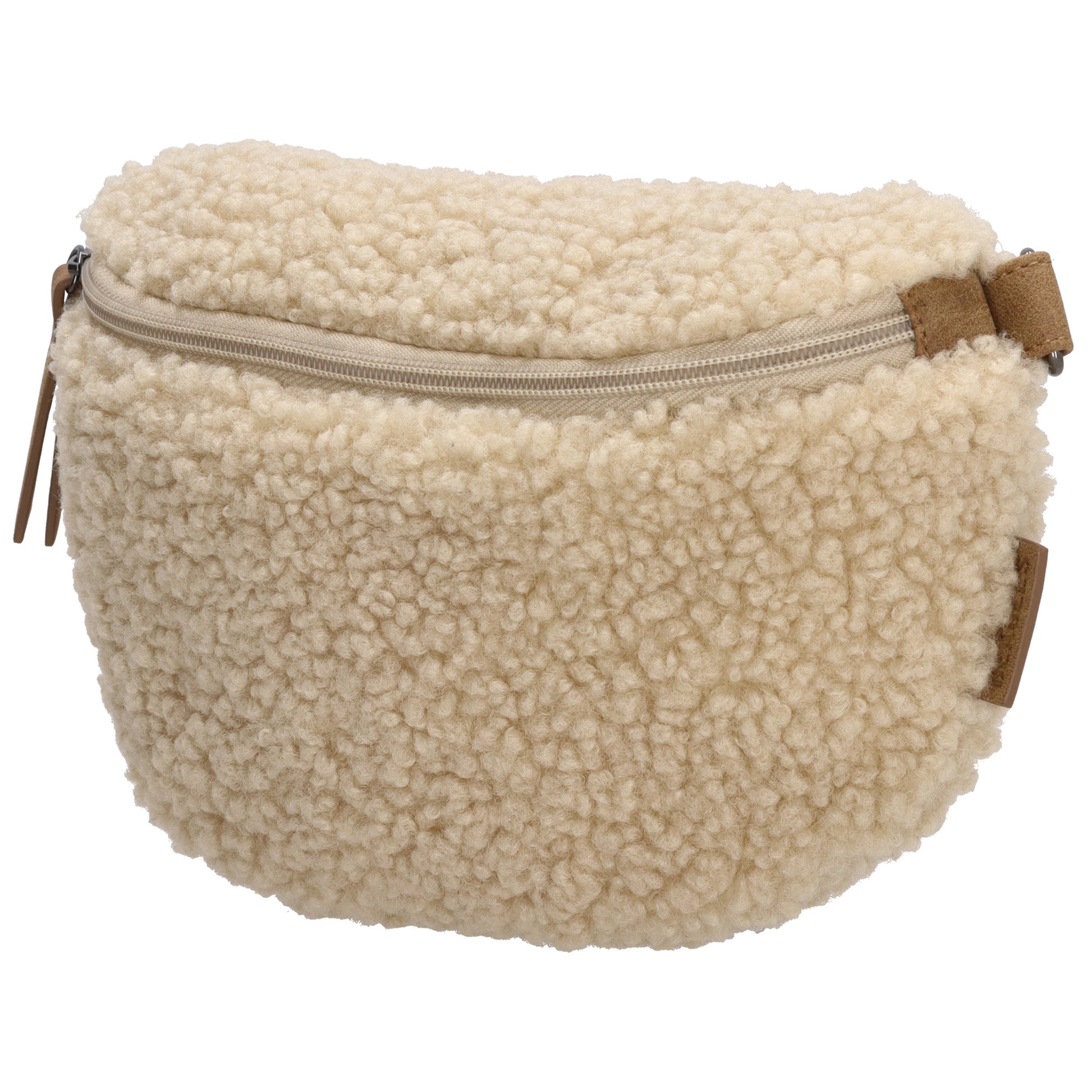 Bodybag Teddy 25x15cm in Beige mit Reißverschluss - leder-accessoires.com