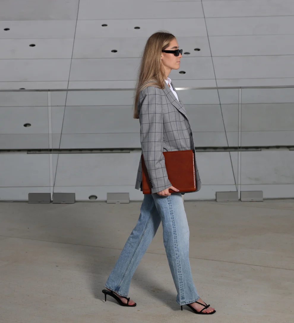 Schreibmappe-| Organizer A4 in Cognac - leder-accessoires.com