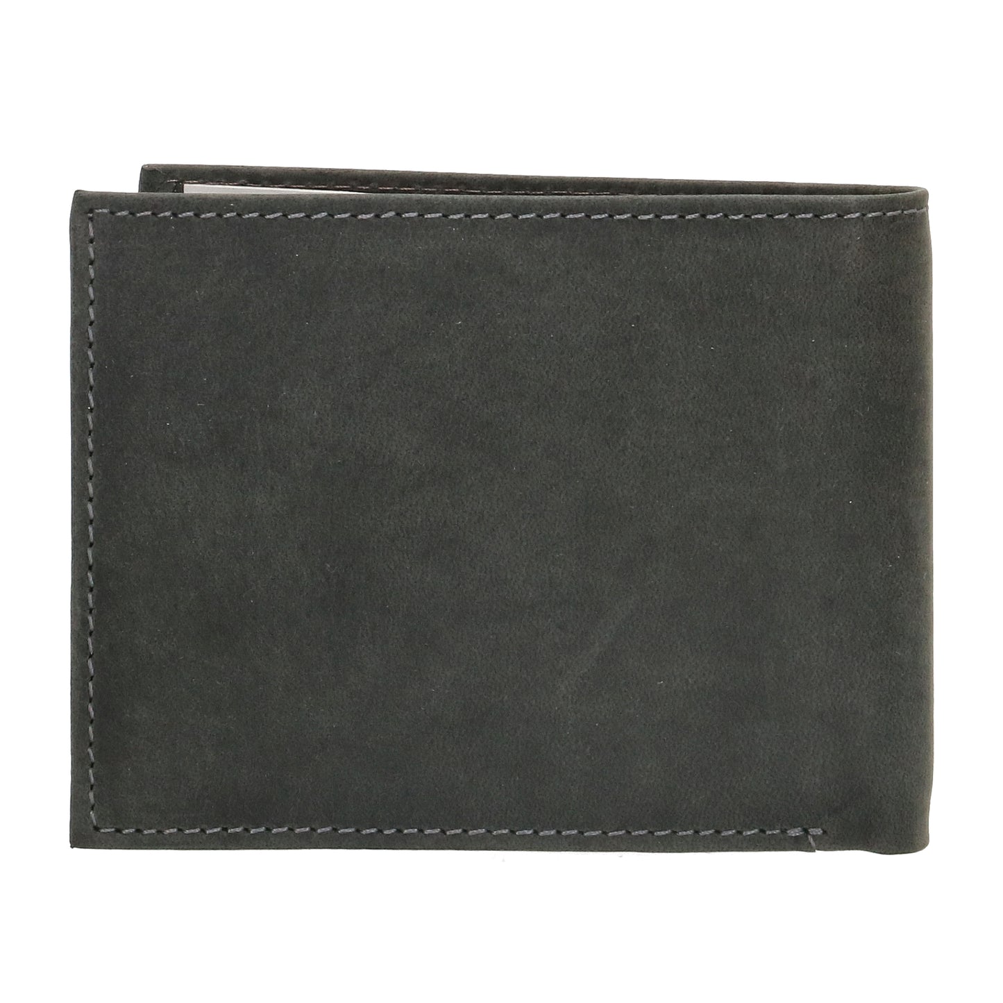 Geldbörse Querformat 12 x 9,5cm mit Riegel in Schwarz aus Leder