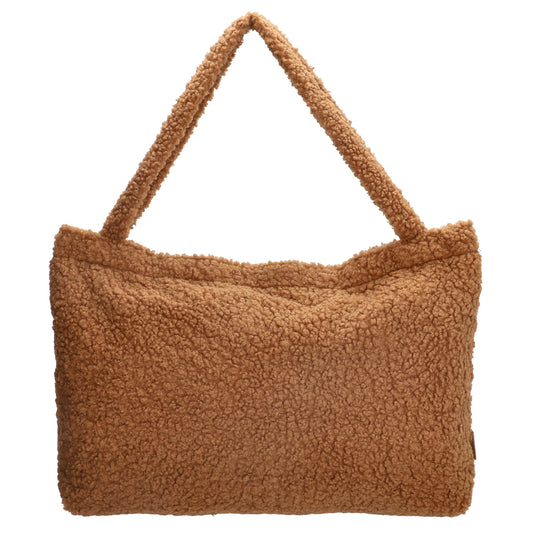 Teddyshopper 60x42cm in Cognac mit Reißverschluss - leder-accessoires.com