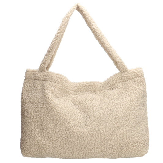 Teddyshopper 60x42cm in Beige mit Reißverschluss - leder-accessoires.com
