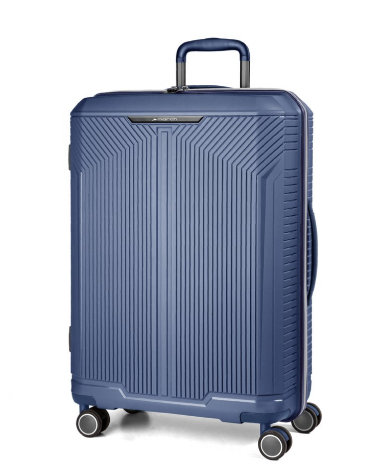 Reisetrolley "Fjord" 4-Rad 55cm in Lila|Bluegrey