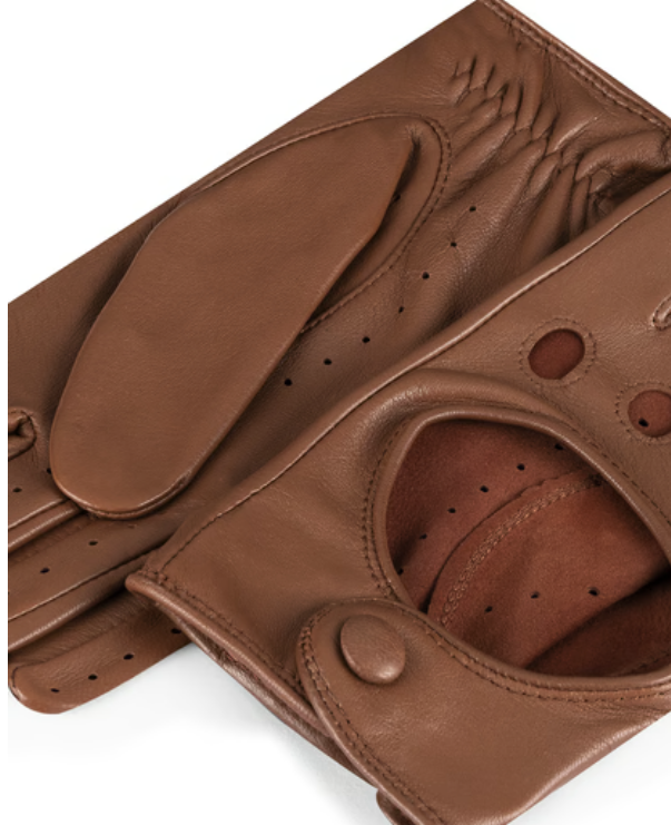 Autofahrerhandschuhe Damen in Cognac|Sattlebrown von Röckl - leder-accessoires.com
