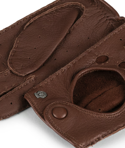 Autofahrerhandschuhe Damen in Cognac von Röckl - leder-accessoires.com