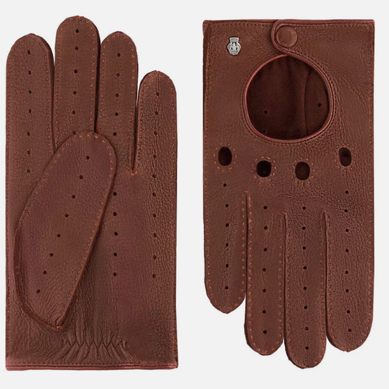 Autofahrerhandschuhe Herren in Cognac von Röckl - leder-accessoires.com