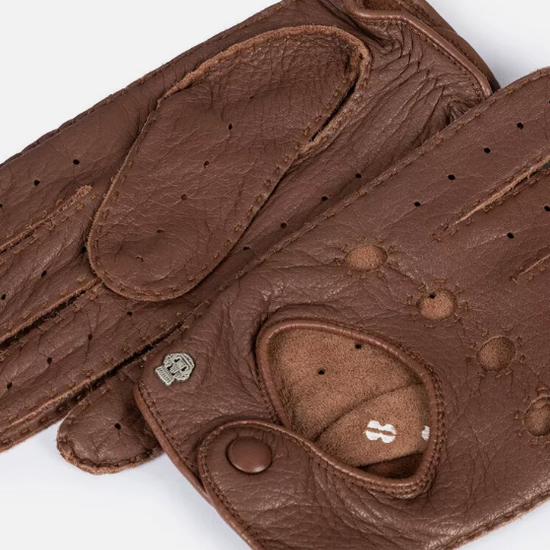 Autofahrerhandschuhe Herren in Cognac von Röckl - leder-accessoires.com