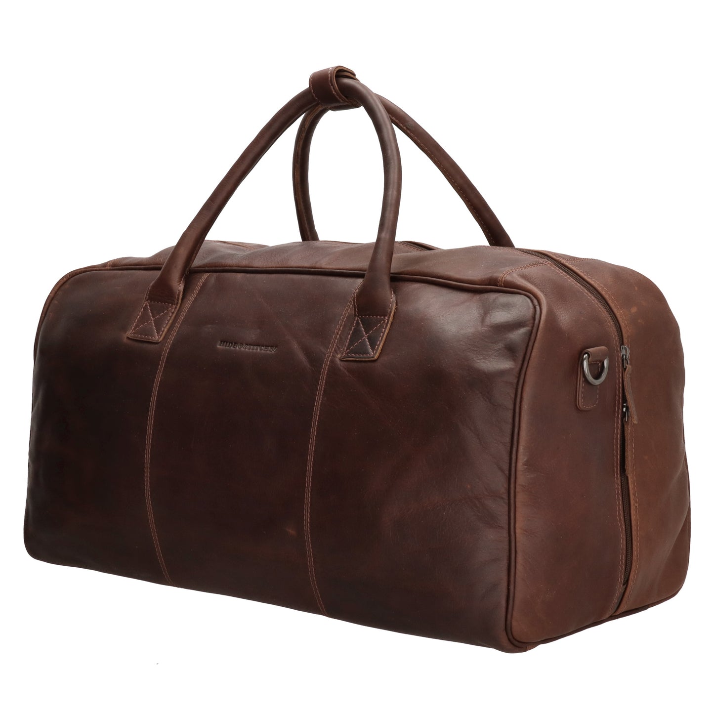 Reisetasche 54 x 32 in Braun aus Leder mit Reißverschluss