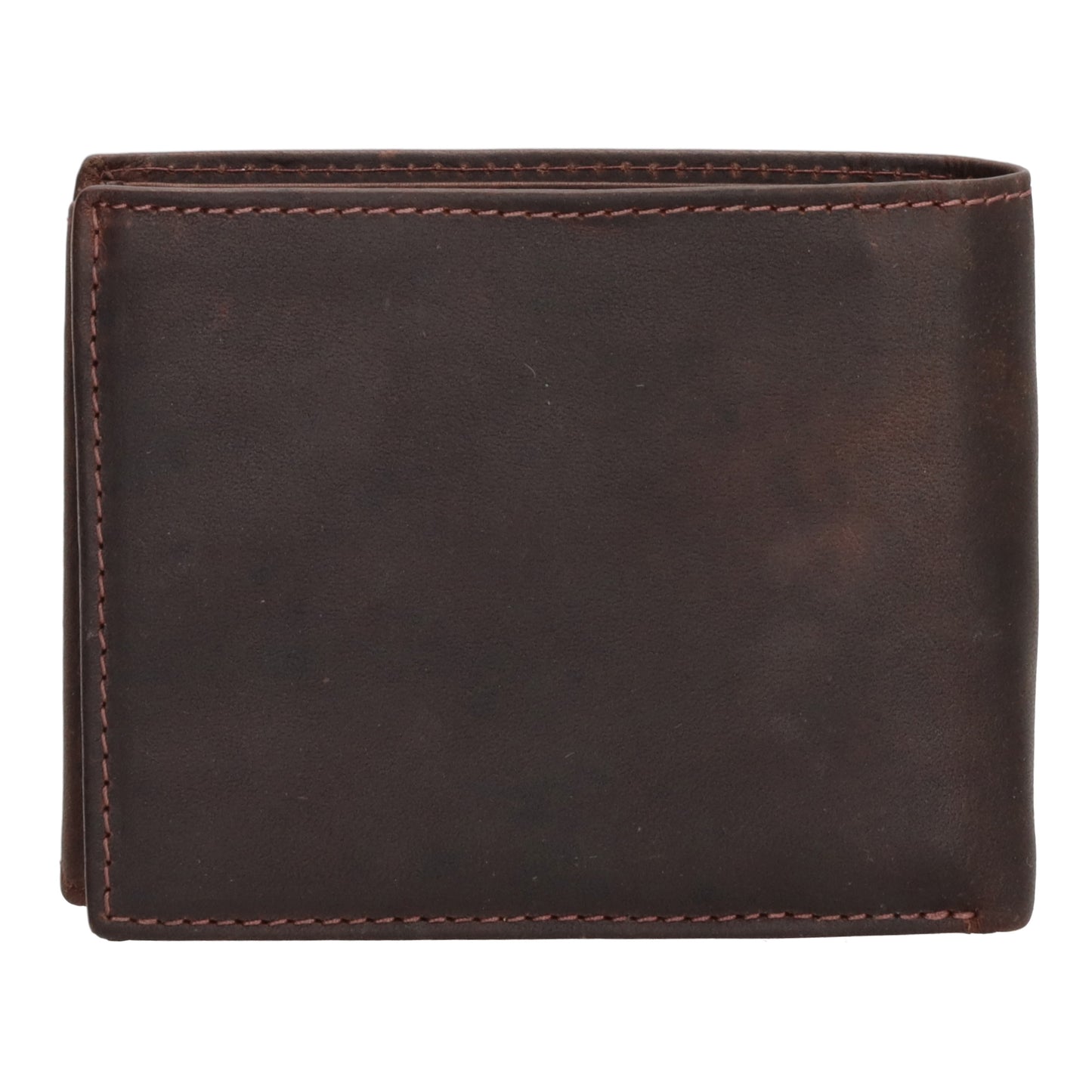 Geldbörse Querformat 9 x 11cm mit Reißverschluss in Braun aus Leder