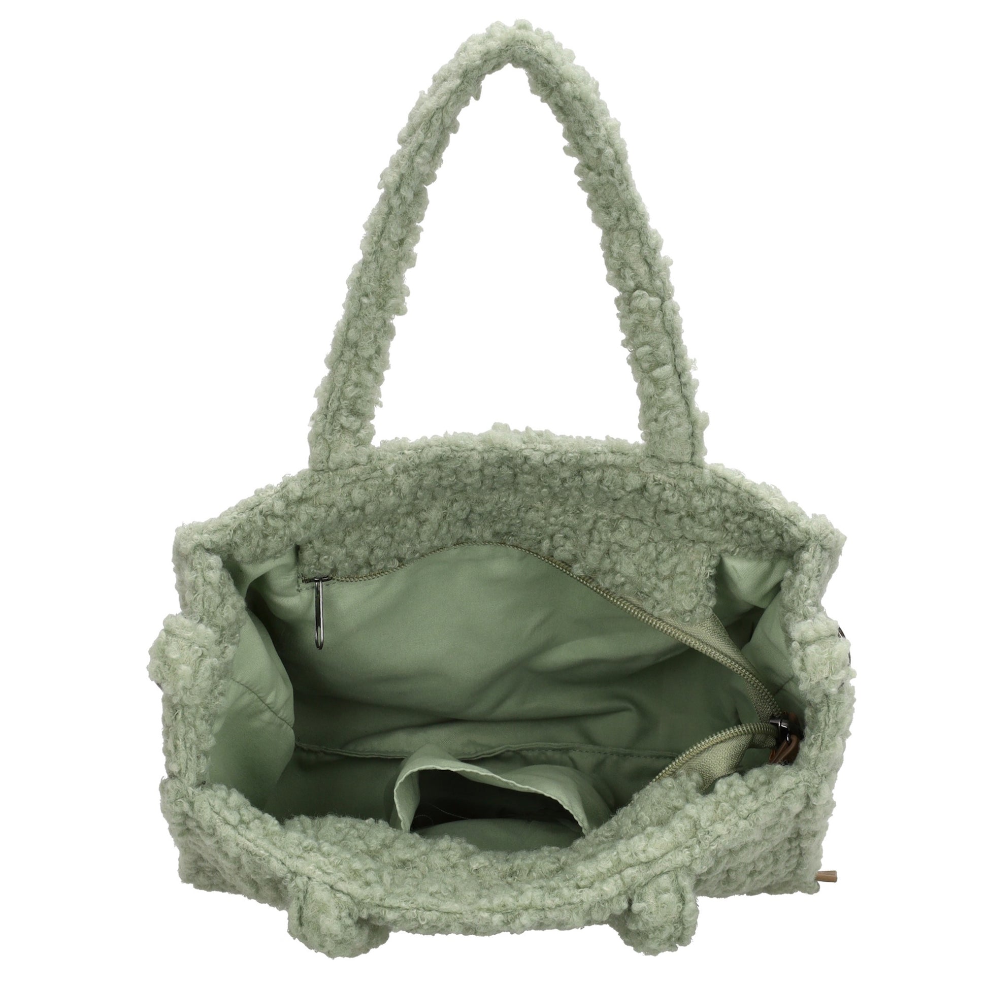 Teddytasche 27 x 22cm in Mint mit Reißverschluss - leder-accessoires.com