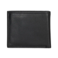 Geldbörse Querformat 10,5 x 9cm in Schwarz aus Leder