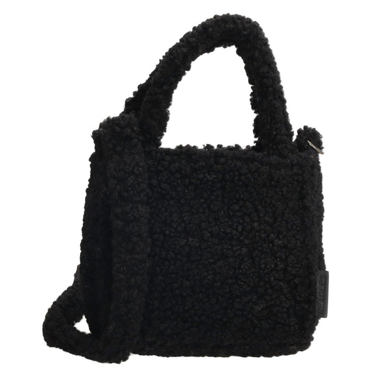 Teddytasche 17 x 17cm in Schwarz mit Reißverschluss - leder-accessoires.com