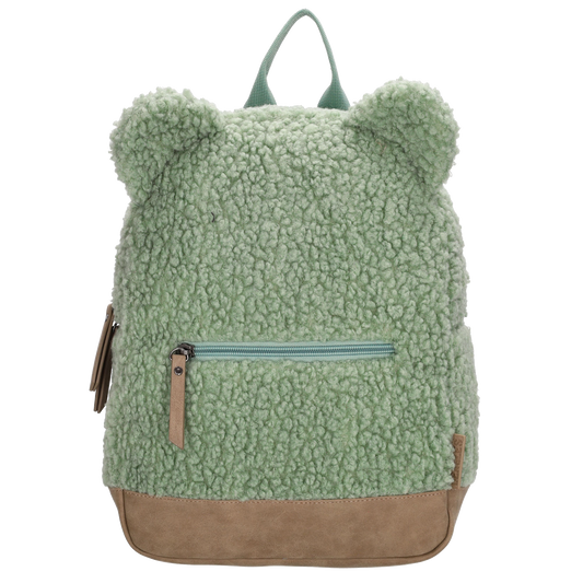 Teddyrucksack 24,5x31cm in Mint mit Reißverschluss