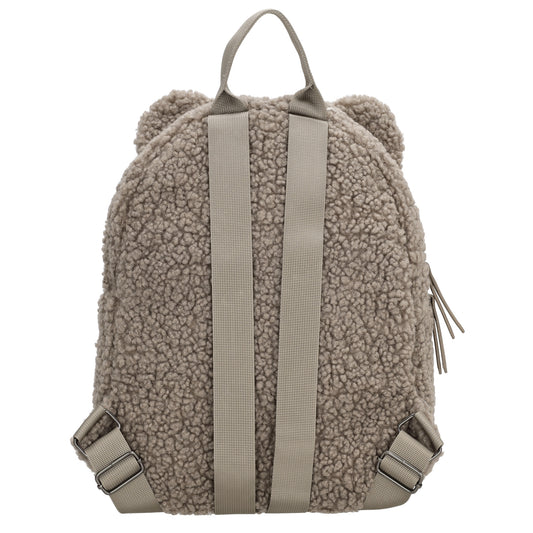 Teddyrucksack 24,5x31cm in Braun mit Reißverschluss - leder-accessoires.com