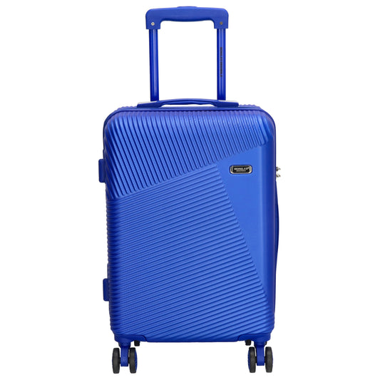 Reisetrolley|Bordgepäck 4-Rad 55cm in Stahlblau aus ABS