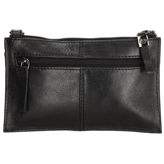 Handytasche| Minibag 20x12cm in Schwarz aus Leder