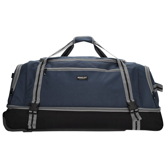 Trolleyreisetasche 80 x 36cm in Blau mit Seitentaschen - leder-accessoires.com