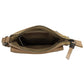 Umhängetasche| Mini Bag 16,5 x 22cm in Taupe aus Leder mit Vortasche