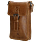 Handytasche| Minibag 10,5 x 16,5cm in Braun aus Leder mit Überschlag