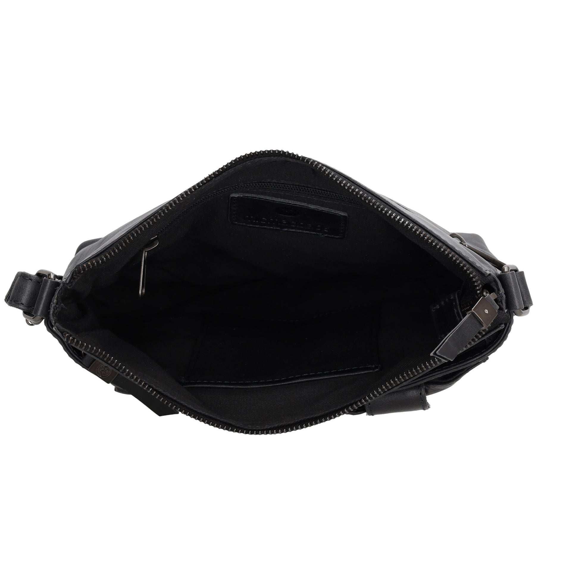 Schultertasche 25,5x23,5cm in Blau|Marine aus Leder - leder-accessoires.com