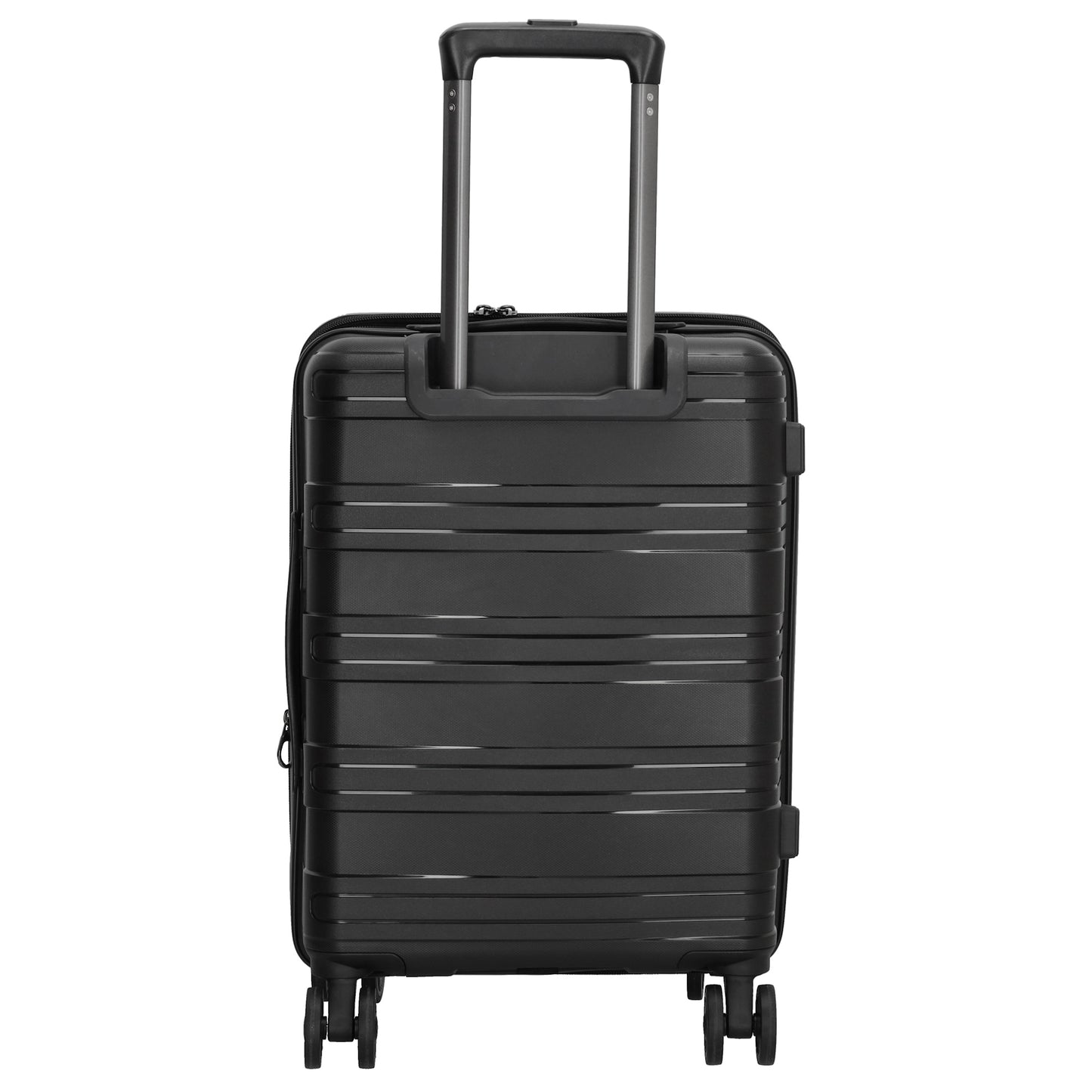Reisetrolley|Handgepäck in Schwarz mit 4-Rad aus PP