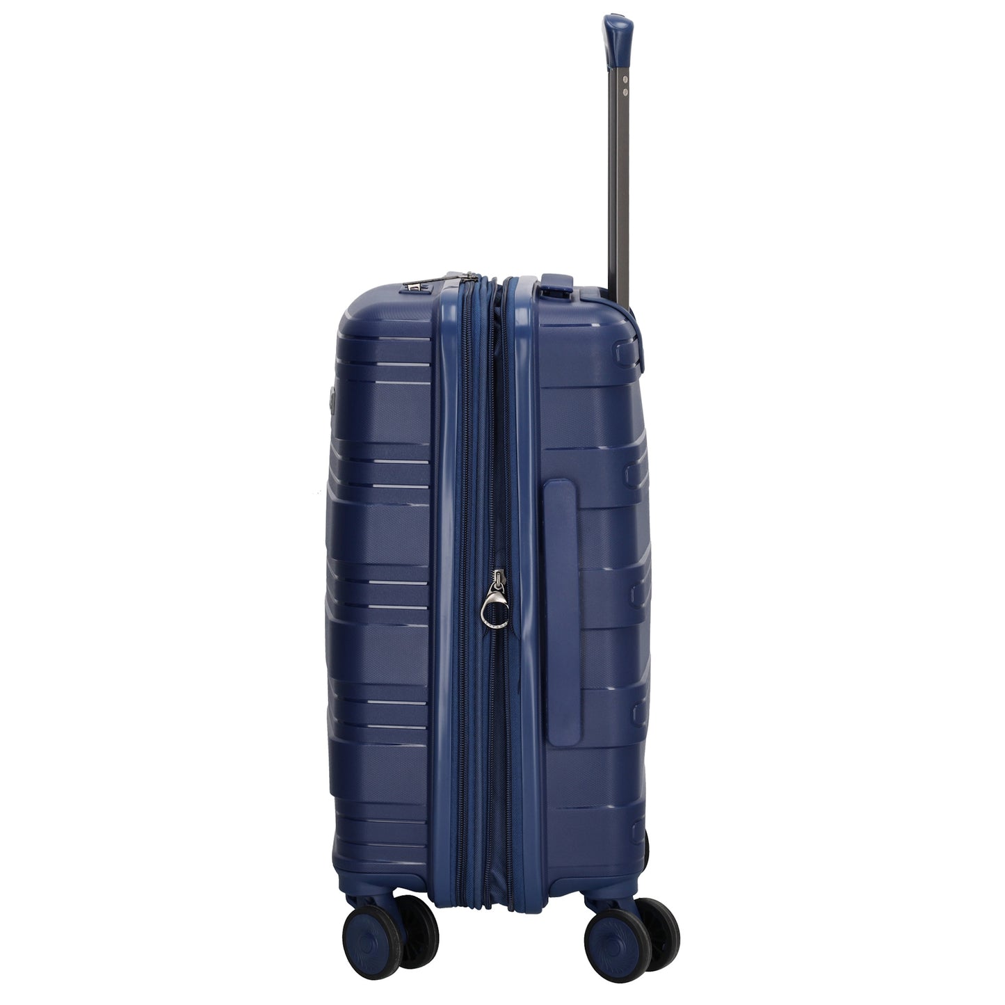 Reisetrolley|Handgepäck in Blau|Marine mit 4-Rad aus PP
