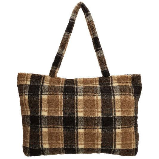 Teddytasche 60x36cm in Schwarz|Braun Karo - leder-accessoires.com