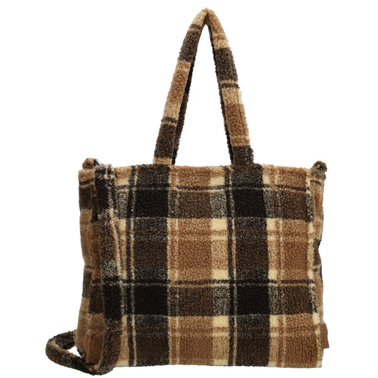 Teddytasche 38x22cm in Braun|Beige Karo