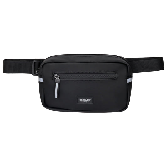 Bodybag|Gürteltasche 21 x 12,5cm in Schwarz aus wasserabweisendem Material