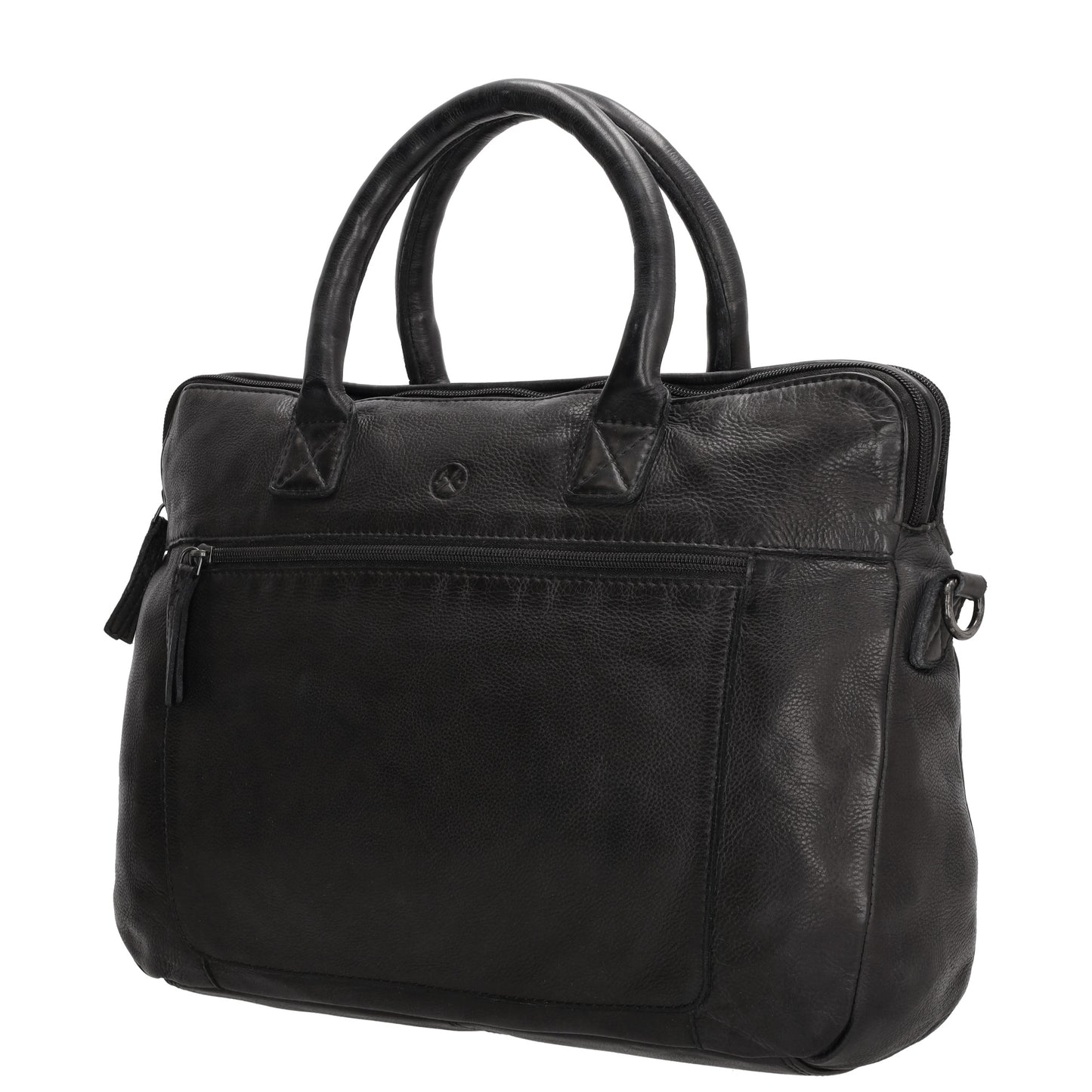 Businesstasche| Messenger Bag 38,5 x 28cm in Schwarz mit Vortasche