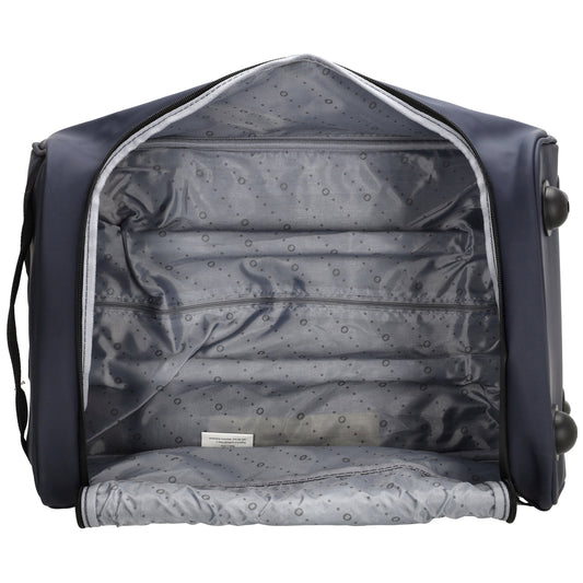 Trolleyreisetasche 49 x 32cm in Blau mit Vortasche - leder-accessoires.com