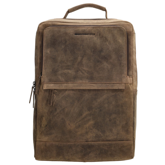 Businessrucksack 30x 41cm in Braun aus Leder